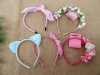 12Sheets Girls Flower Headbands Hair Clips Hair Hoop