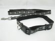 (image for) 5Sets Reflective Adjustable Dog Collar & Lead Black 38-62cm