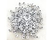 (image for) 6Packs x 160Pcs White & Black Alphabet Letter Cube Beads 7mm