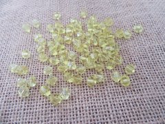 (image for) 1200Pcs Light Yellow Faceted Bicone Beads Jewellery Finding 8x8m