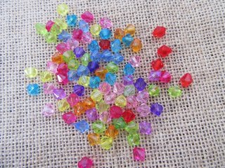 2600Pcs Faceted Bicone Beads Jewellery Finding Mixed 8mm