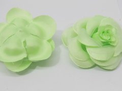 (image for) 300 Organza Green Artificial Rose Flower Head Buds