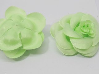 300 Organza Green Artificial Rose Flower Head Buds