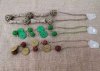 7Pcs Wooden Ratten Beads Pendants Necklace Assorted