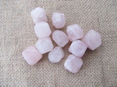 (image for) 20Pcs Rose Quartz Facted Gemstone Beads 15-20mm