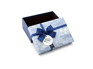 1Pc Blue Gift Boxes w/Lid Bowknot Ribbon on Top Size: 20x14x8.5cm (image for) 1Pc Blue Gift Boxes w/Lid Bowknot Ribbon on Top Size: 20x14x8.5cm