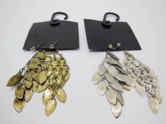 (image for) 12Pairs Fashion Metal Art Drop Hook Earrings