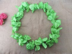 (image for) 3 x 12 Pieces Green Hawaiian Dress Party Flower Leis/Lei Petal 11cm Dia