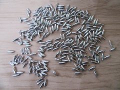 (image for) 2000Pcs Silver Plated Faux Rice Beads Loose Beads 4x12mm