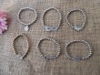 12Pcs Elastic Beaded Bracelet With Butterfly Etc Pendants