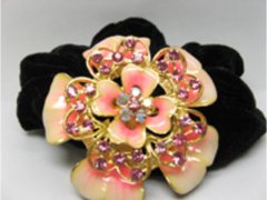 (image for) 1Pc Chic Designer Hair Clips,Rhinestone Floral Clip