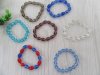 30Pcs Fashion Transparent Color Glass Beaded Bracelets Mixed