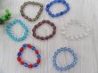 (image for) 30Pcs Fashion Transparent Color Glass Beaded Bracelets Mixed