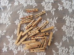 6Pkts X 24Pcs Wooden Photo Paper Clip Clothes Pegs 5cm Long 6Pkts X 24Pcs Wooden Photo Paper Clip Clothes Pegs 5cm Long