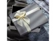 (image for) 1Pc Luxury Classic Grey Gift Box w/Bowknot Ribbon 21x14.5x9cm