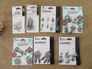 12Sheets Clasps Bails Charms Pendants Beads for Jewellery Making