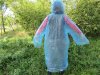 10Pcs Adult Plastic Disposable Raincoats Light Blue