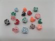 (image for) 200 Fancy colour Rose Polymer Clay Beads finding