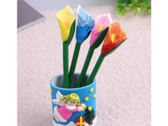(image for) 10Pcs Common Callalily Style Polymer Clay Ball Point Pens