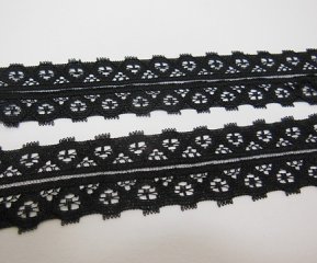 200Yard Black Lacemaking Craft Trim Embellishment 2.5cm Wide