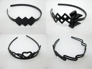 1Pack X 12Pc New Black Headbands Hair Clips Hairband