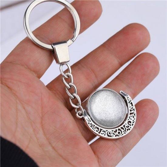 10Pcs DIY 20mm Cabochon Tiles Bead Personalised Lucky KeyChain - Click Image to Close