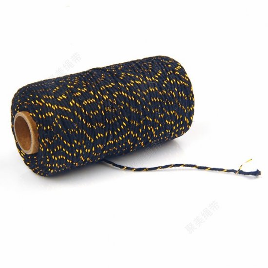 100Yards Black Cotton Bakers Twine String Cord Rope Craft 2mm - Click Image to Close