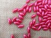 250g (1180Pcs) Red Faux Rice Simulate Pearl Beads Loose Beads