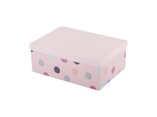 2Pcs Pink Polka Dot Gift Box 22cm x 15cm x 8.5cm (image for) 2Pcs Pink Polka Dot Gift Box 22cm x 15cm x 8.5cm