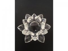 1X Stunning Clear Crystal Lotus Flower Art Deco 10x5.2x4.5cm
