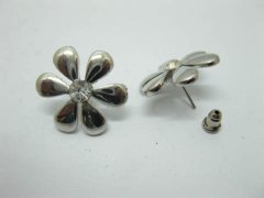 (image for) 60 Pairs Earrings Studs with Glass Rhinestone
