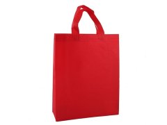 (image for) 30Pcs Non-woven Red Shopping Tote Bag Eco Bag Reusable