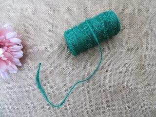 6Pcs x 54M Green Jute Twine Burlap Rope Hemp Cord Floristry Etc
