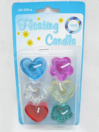 44Sheets X 6pcs Assorted Gel Floating Candles - Click Image to Close