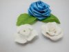 100 White Fimo Rose Flower Beads Jewellery Findings 3.5cm