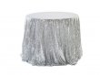 1Pc Silver Sequin Table Cloth Cover Backdrop Wedding Party 120x2