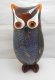 1X Blue Handmade Art Glass Owl Figurine Ornament 28cm High
