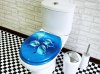 1X New Blue Ocean Tri-Dolphin Toilet Seat & Cover 1X New Blue Ocean Tri-Dolphin Toilet Seat & Cover