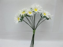 (image for) 12BundleX12Pcs Craft Scrapbooking Wedding White Chrysanthemum