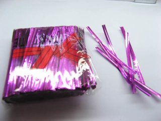 (image for) 9000 Purple Twist & Curling Ties Packaging Supplies 8cm