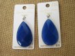 3Pcs New Tear Shape Blue Color Gemstone Charm Pendants (image for) 3Pcs New Tear Shape Blue Color Gemstone Charm Pendants