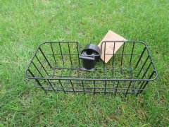 2Pcs Hanging Storage Basket Tray w/Gridlock Clamp Pipe Mounted 2Pcs Hanging Storage Basket Tray w/Gridlock Clamp Pipe Mounted