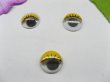(image for) 800 Yellow Joggle Eyes/Movable Eyes with Eyelash for Crafts 12mm