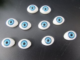 50Prs Blue Stuffed Toy Animal Crafts Doll Eyes Puppet Parts 12mm