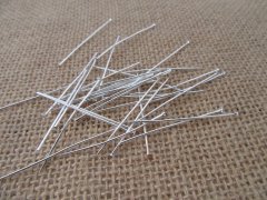 50Pkts X 50Pcs Silver Plated 41mm Head Pins Jewelry Finding