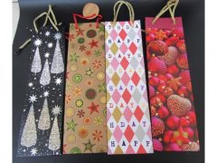 (image for) 10Pcs HQ Paper Gift Bag Wine Bag 36x10.5x10.5cm Assorted