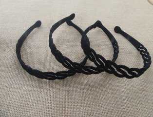 12Pcs New Fashion Black Headbands Hair Band Hair Hoop 2cm