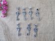 100Pcs Love Key Beads Charms Pendants Fit European Bracelet