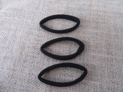 1Sheet X 6Pc Black Simple Elastic Scrunchies Hair Band Hair
