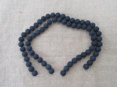 (image for) 4String x 33Pcs Black Rock Stone for Craft Jewelry Making